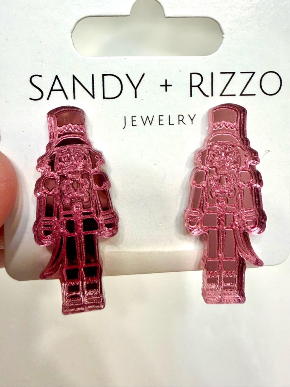 Sandy + Rizzo Pink Nutcracker Earrings